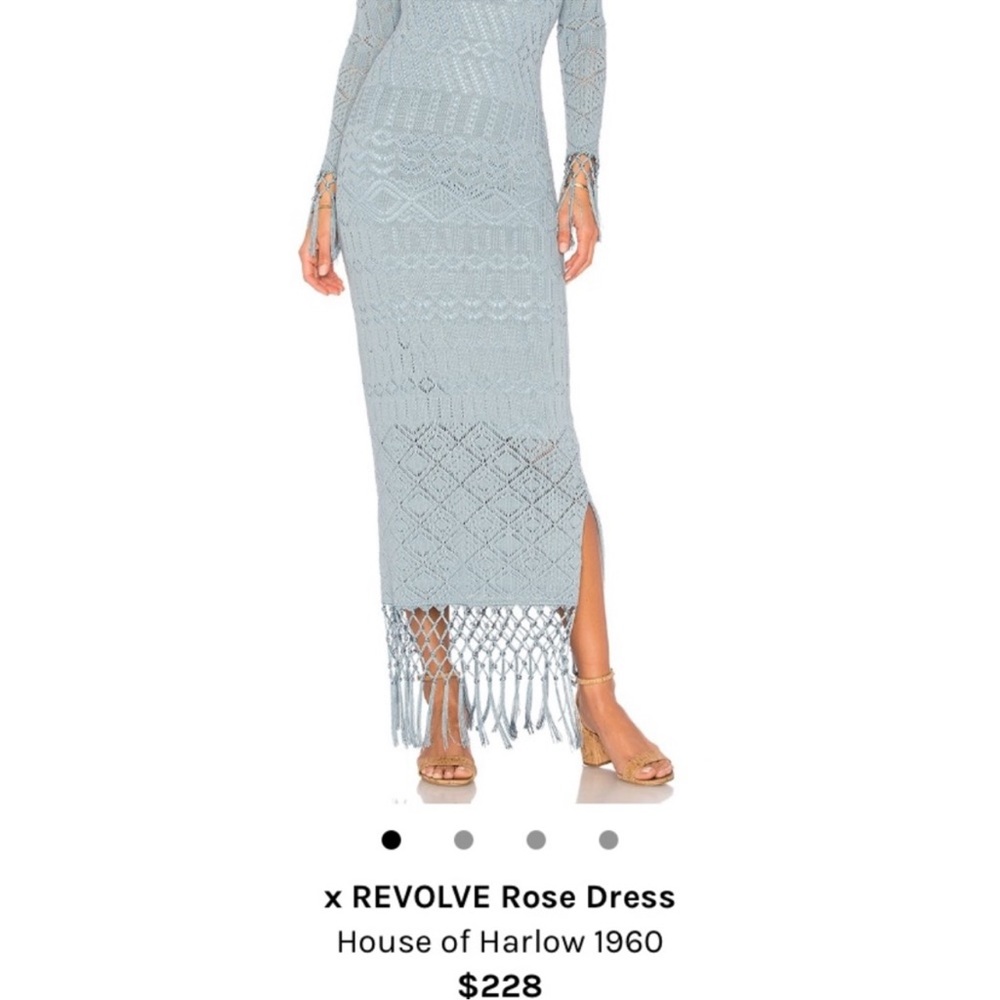 House of Harlow 1960 x REVOLVE Rose Dress in Dusty Blue